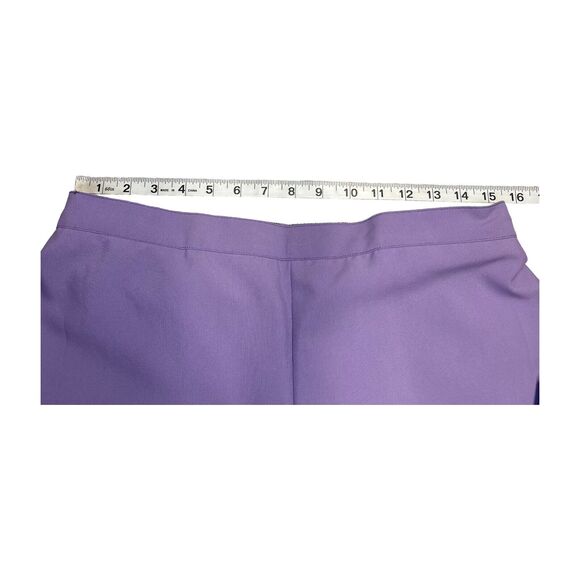Alfred Dunner Wide Leg Pants Women's 12 Purple 100% Polyester Formal Business - Picture 6 of 6